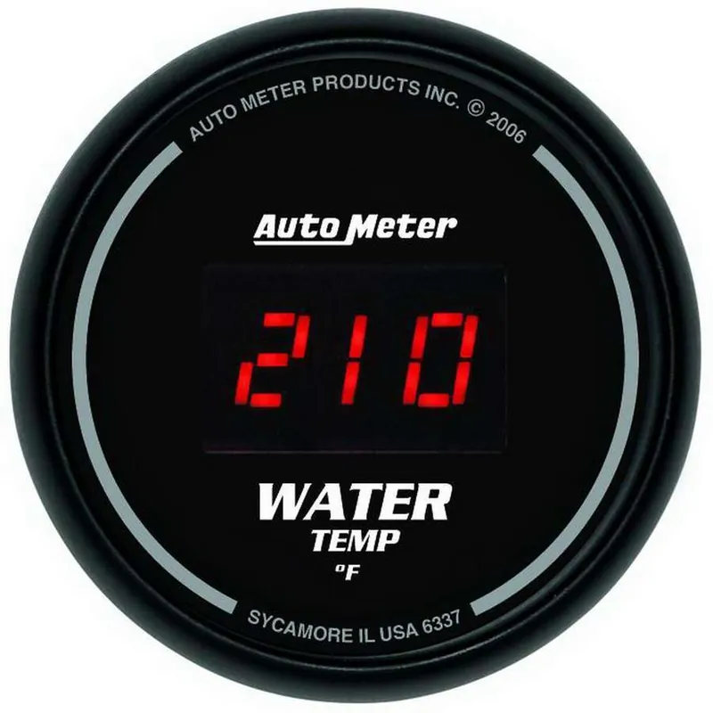 Exclusive AUTOMETER 2-1/16 DG/B Water Temp Gauge 6337