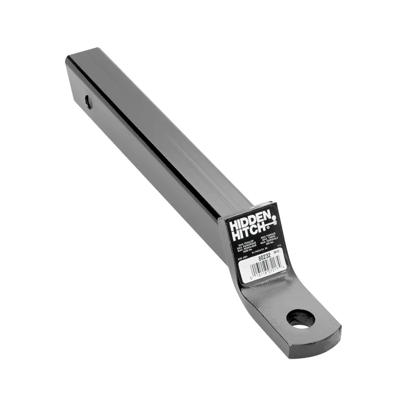 Bargain Hidden Hitch Ball Mount Hitch - 1" Hitch - 16" Long - 2" Drop - 6000 lb. Capacity - Steel - Black Powder Coat